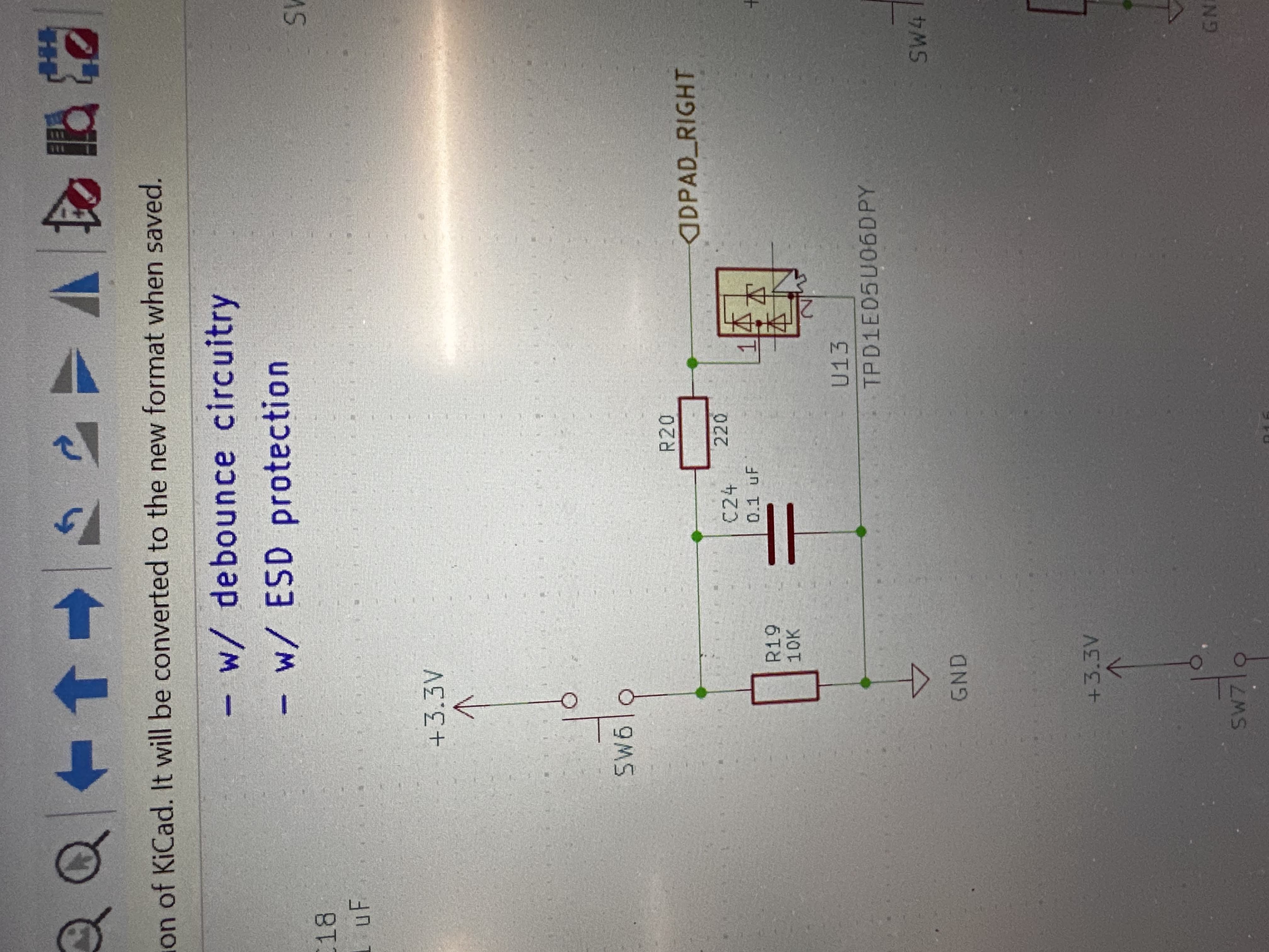 Incomplete button circuit